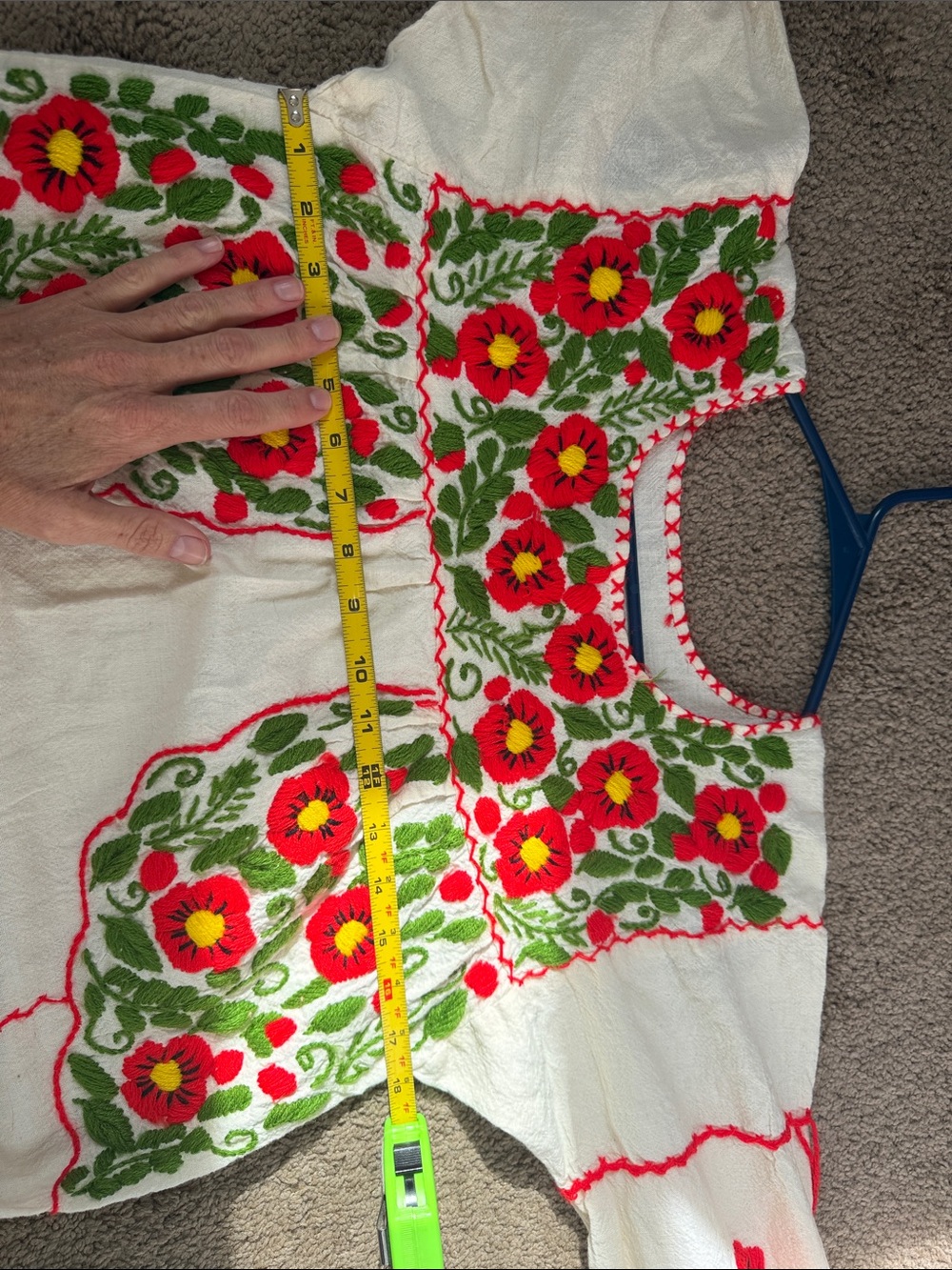 Vintage Mexican embroidered maxi dress - Picture 4 of 4